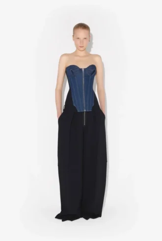 Bi-Material Denim-korsetteren