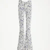 Curved-Jeans med blomstermønster
