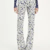 Curved-Jeans med blomstermønster