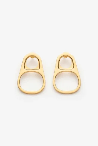 De gullfargede ring-pull-Øredobberne