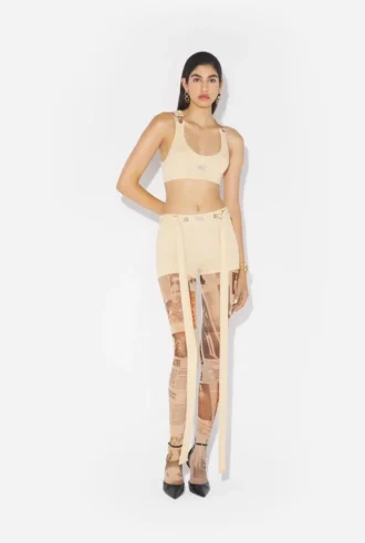Den beige Gaultier-patch-BH-er