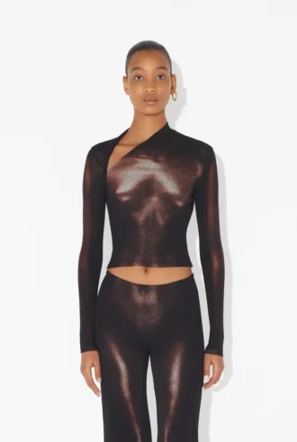 Den bronsefargede Body Dust-crop-toppen Den bronsefargede Body Dust-crop-toppen