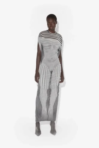 Den lange draperte Body Morph-kjolen Den lange draperte Body Morph-kjolen