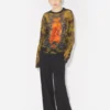 Den oversized khaki Madaillon-topperen Den oversized khaki Madaillon-topperen