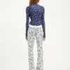 Curved-Jeans med blomstermønster