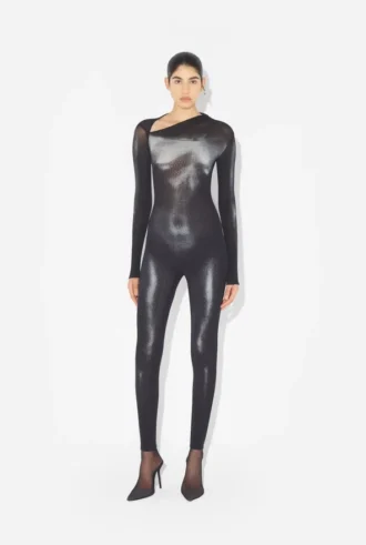 Den sølvfargede Body Dust-Bodysuit
