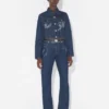 Denim-Jeans med trompe l’œil-effekt Denim-Jeans med trompe l’œil-effekt