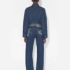 Denim-Jeans med trompe l’œil-effekt Denim-Jeans med trompe l’œil-effekt