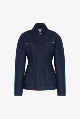 Denimjakken med skulderputer