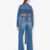 Denimjeans med belte Denimjeans med belte