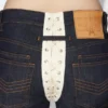 Denimjeans med snøring i kontrastfarge Denimjeans med snøring i kontrastfarge