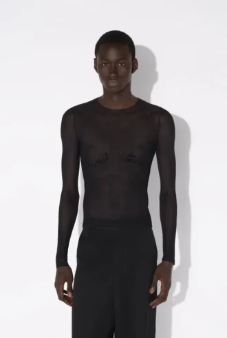 Jean Paul Gaultier-topper med flokket mønster