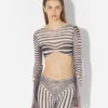 Re-Edition – den marineblå Body Morph-crop-toppen Re-Edition – den marineblå Body Morph-crop-toppen