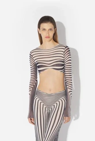 Re-Edition – den marineblå Body Morph-crop-toppen
