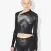 Silver Body Dust Crop Top Silver Body Dust Crop Top
