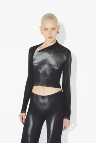 Silver Body Dust Crop Top