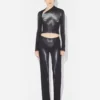 Silver Body Dust Crop Top Silver Body Dust Crop Top